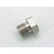 Shimadzu Fitting, mm5, M10P1, 5mm Id Hole, Ss, In Graphite Ferrule Forming Jig, Fits 12mm Wrench, Each - 221-32510-00, 221-32510