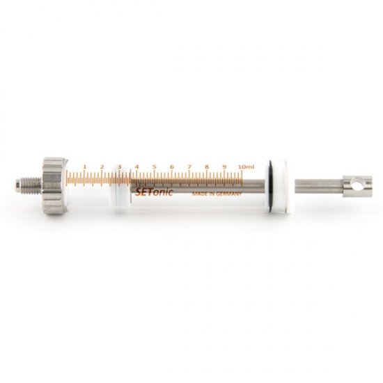 SETonic XLP ZDV Zero Dead Volume Syringe for Tecan syringe pumps, 25.0ml, PTFE, 1/4“-28 UNF, 1/Pk - 3010686 - Click Image to Close