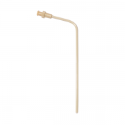 QLA 4.75" (120mm) Bent PEEK 1/8" (3.2mm) OD Cannula with PEEK Luer Lock & PTFE sleeve for QLA "01" style filters - CA8475-PV