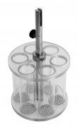 QLA Basket Assembly, 6 Glass Tubes, 10 Mesh Screens, Varian VanKel Compatible - DISASY-06 (37-2001)