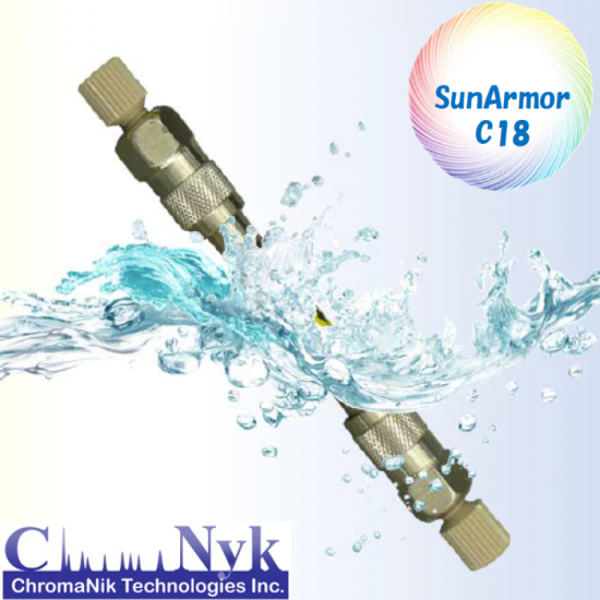 Chromanik SunArmor C18 HPLC Analytical Column, 120 A, 3 um, ID 2 mm x Length 150 mm, 1/Pk - HB2271 - Click Image to Close