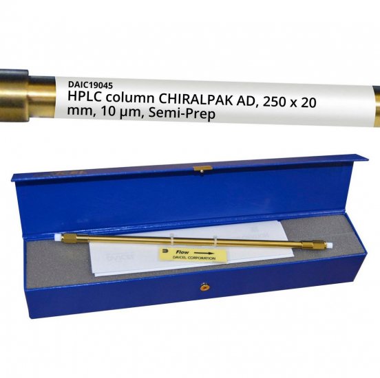 Daicel CHIRALPAK AD HPLC Semi-Preparative Column, 10 um, ID 20 mm x L 250 mm - 19045 - Click Image to Close