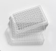 Porvair Sciences Sero Krystal™ 96 Well Plate, White Polystyrene, 350 µl / Well, Round Well, clear F Bottom, sterile, tissue culture treated, lidded, 100/pk - 214006