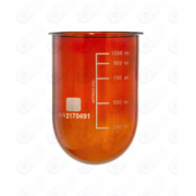 QLA 1000mL Amber Glass Vessel, Copley compatible, Serialised - GLA900-ACOP