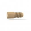 Upchurch Scientific Plug for 5/16-24 Flat-Bottom Ports, Standard Knurl, PEEK, Natural, Single - P-556