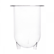 QLA 1000mL Clear Plastic Footed Vessel, Hanson compatible - PLA900-HR (91-030-003)