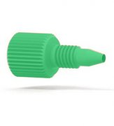 Upchurch Scientific Fingertight Fitting for 1/16 inch OD Tubing, 10-32 Coned, Standard Knurl, PEEK, Green, Single - F-120G