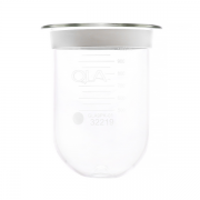 QLA 1000mL Clear Glass Apex Vessel with Ring, Hanson SR8-Plus compatible, Serialised - GLA9PK-HR (95-590-047)