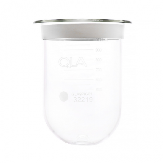 QLA 1000mL Clear Glass Apex Vessel with Ring, Hanson SR8-Plus compatible, Serialised - GLA9PK-HR (95-590-047) - Click Image to Close