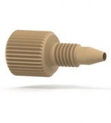 Upchurch Scientific Fingertight Fitting for 1/16 inch OD Tubing, 10-32 Coned, Standard Knurl, PEEK, Natural, Single - F-120