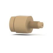 Upchurch Scientific Non-Metallic Check Valve Inlet, 49 uL, 1/4-28 female to 1/4-28 male Flat-Bottom, 0.040 inch thru-hole, 2000 psi - CV-3322