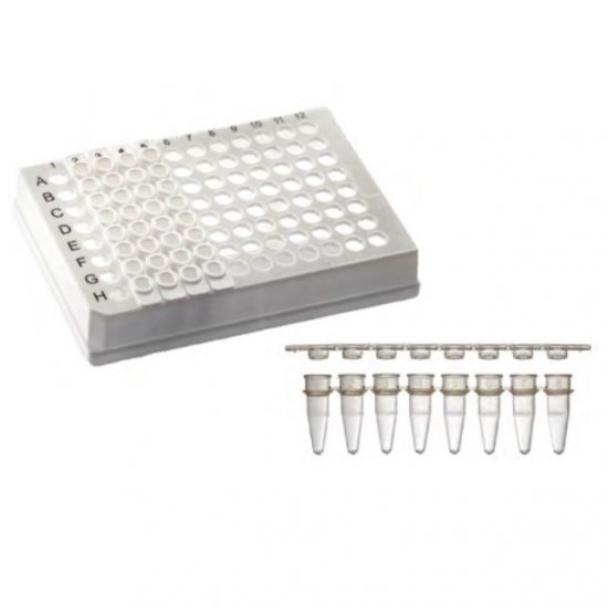 Waters 0.2 mL 8-tube strip in Vari-Plate 96x frame, DOMINO - 186010088 - Click Image to Close