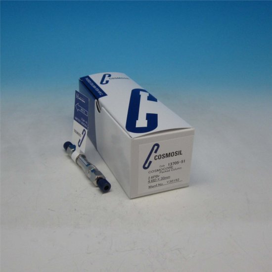 Nacalai Tesque COSMOCORE 2.6PBr Analytical UHPLC Column, 2.6 µm, 90 Å, 4.6 x 30 mm, 1/Pk - 13705-51 - Click Image to Close