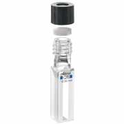 Hellma 117.104-QS Sealable Absorption Cell for anaerobic applications, Open Screw Cap, Quartz SUPRASIL Glass, 200-2500 nm, 1400 ul, 10 mm Path Length, 2/Pk - 117-104-10-K-40