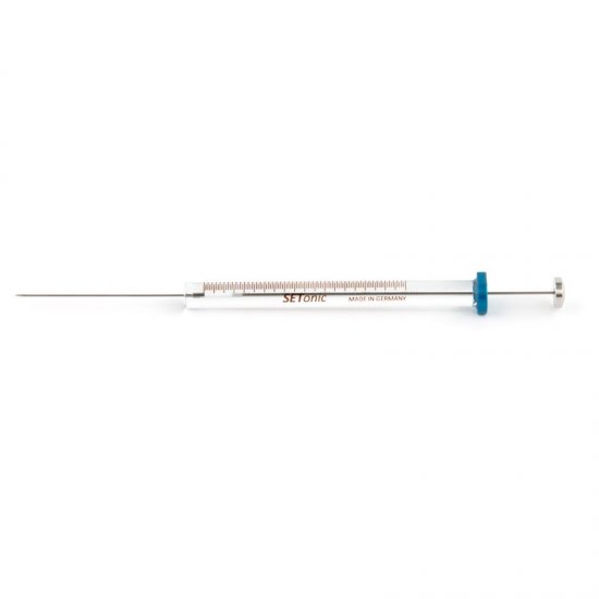 SETonic Series H PTFE Seal 500 ul Syringe with 51 mm Length Blunt Fixed Needle for Agilent, SYR 500ul PTFE FN 0,72(G22)b51 coated needle, 1/Pk - 3030656, 2600902-C, 1.23.155, 3030259 - Click Image to Close