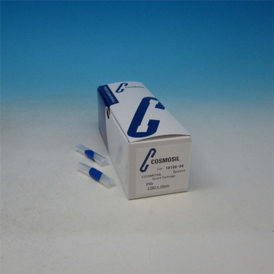 Nacalai Tesque COSMOSIL 5PBr Narrow-bore HPLC Guard Cartridge, 5 µm, 120 Å, 2 x 10 mm, 2/Pk - 18196-94 - Click Image to Close
