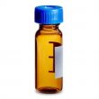 Waters LCGC certified, Amber Glass 12 x 32 mm Screw Neck Vial, with Cap and PTFE Septum, 2 mL Volume, 100/pk - 186000846C