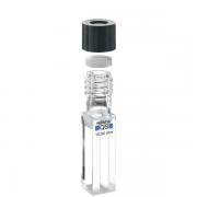 Hellma 117.104F-QS Sealable Fluorescence Cell for anaerobic applications, Open Screw Cap, Quartz SUPRASIL Glass, 200-2500 nm, 1400 ul, 10 x 4 mm Path Length, 1/Pk - 117104F-10-40