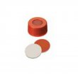 Shimadzu Vials, Screw Cap & Septa Only, Red Rubber, Ptfe Beige, 45° Shore A, 1,0mm, 100/Pk - 220-97331-29