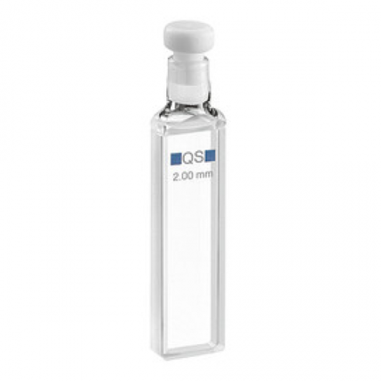 Hellma 110-QS Macro Absorption Cell with stopper, Quartz SUPRASIL Glass, 200-2500 nm, 700 ul, 2 mm Light Path, 2/Pk - 110-2-K-40 - Click Image to Close