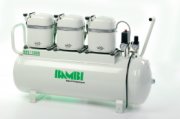 Bambi MD Range Silent Oil Lubricated Air Compressor, 1.5Hp, 234 l/min, 100 litres Receiver, 72 x 118 x 35 cm - 225/1000