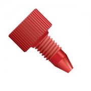 Upchurch Scientific Plug for 10-32 Coned Ports, Standard Knurl, Delrin, Red, Single - U-467R