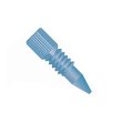 Upchurch Scientific MicroTight Nut Fitting for 360 um OD Tubing, 6-32 Coned, Micro Headless Knurl, PEEK, Blue, 100/Pk - F-124HC