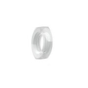 Upchurch Scientific Lock Nut for Flangeless Nuts, 1/4-28 Flat-Bottom, Delrin, White, 10/pk - P-312X