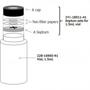 Shimadzu CLAM Cap for 1.5 ml vial (228-16965-91) with septa and paper, for CLAM 2030 - 241-18511-41