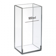 Hellma 740.000-OG Large Absorption Cell for Special Applications with markings at 100 ml without lid, Optical glass, 360-2500 nm, 100000 ul, 34.5 ± 0.2 mm Path Length, 1/Pk - 740-000-10