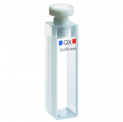 Hellma QX CELLect Absorbance/Transmission Cell with PTFE Stopper for Static Sampling, Quartz SUPRASIL 300 Glass, 200-3500 nm, 3.5 ml, 10 mm Light Path, 2/Pk - KS7C-10K0-3M50-S