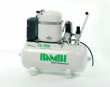 Bambi MD Range Silent Oil Lubricated Air Compressor, 0.5Hp, 78 l/min, 24 litres Receiver, 59 x 63 x 24 cm - 75/250