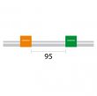 Glass Expansion Contour Flared End PVC Pump Tube 2tag 0.38mm ID Orange/Green, 95mm (PKT 6) - 0.38-OG-95-F-S, N8152403