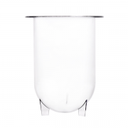 QLA 1000mL Clear Plastic Footed Vessel, Pharmatest compatible - PLA900-PT