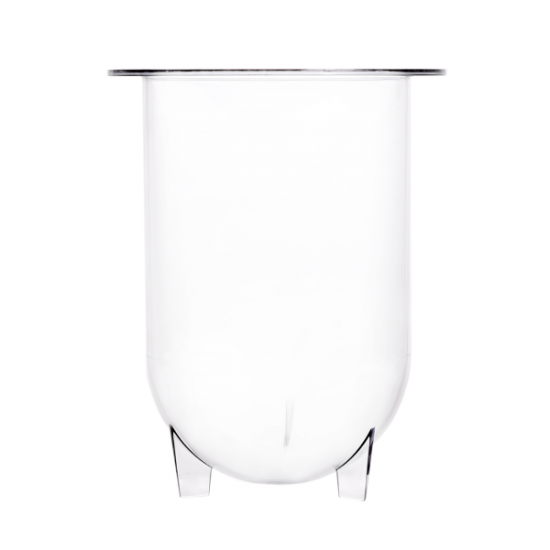 QLA 1000mL Clear Plastic Footed Vessel, Pharmatest compatible - PLA900-PT - Click Image to Close