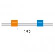 Glass Expansion Contour Flared End PVC Pump Tube, 2 tag, 0.25 mm ID, Orange/Blue (PKT 6) - 0.25-OB-F