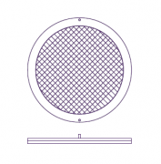 QLA APP 5 CP Paddle Over Disk Assembly, 80mm, 9 Mesh (2) - APPFIVE-CP80