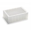 Porvair Sciences 12 column Reservoir, Polypropylene, 21 mL/column, Partitioned, 252 mL max. vol, Pyramid Bottom, 44 mm height, 25/pk - 390005