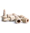 Upchurch Scientific One-Piece Fingertight Fitting for 1/16 inch OD Tubing, 10-32 Coned, Standard Knurl, PEEK, Natural, 10/Pk - F-120X