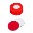 Shimadzu PE Snap Ring cap red 6 mm centre hole, Septum Silicone/PTFE - 961-10030-26