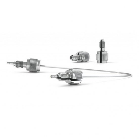 Upchurch Scientific MarvelX PEEK-Lined Stainless Steel UHPLC Connection System Kit, 100 um ID x 600 mm Length - UPFP-6100600 - Click Image to Close