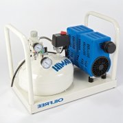 OBSOLETE - Bambi PT Range Ultra Low Noise Oil Free Air Compressor, 0.75Hp, 110 l/min, 8 litres Receiver - PT8