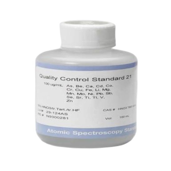 PerkinElmer Quality Control Standard Pure XVI, 5% HNO3/trace Tartaric Acid/trace HF, 125 mL, 125 mL, 1/Pk - N9300281 - Click Image to Close