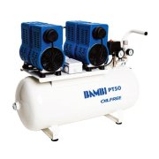 Bambi PT Range PT50 Ultra Low Noise Oil Free Air Compressor, 2.0 Hp Motor, 138 L/min FAD at 5 bar, 50 L Receiver, 62 x 88 x 34 cm - PT50