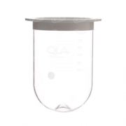 QLA 1000mL Clear Glass UltraCenter Precision Apex Vessel with Plastic Rim, Agilent/Vankel/Distek/Hanson compatible, Serialised - ASTM9PK-UNP