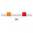 Glass Expansion Contour Flared End PVC Pump Tube 2tag 0.19mm ID Orange/Red, 95mm (PKT 6) - 0.19-OR-95-F-S, N8152401