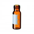 Shimadzu 1.5 ml amber short thread vial with label, silanized - 961-10020-03