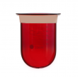 QLA 1000mL Amber Glass Vessel with Centering Ring, Distek compatible, Serialised - GLA9CR-AD (3010-0023)