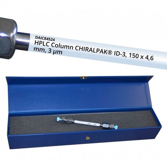 Daicel CHIRALPAK ID-3 HPLC Analytical Column, 3 um, ID 4.6 mm x L 150 mm - 84524 - Click Image to Close