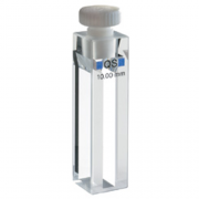 Hellma 114F-QS Semi-Micro Fluorescence Cell, PTFE Stopper, Quartz SUPRASIL Glass, 200-2500 nm, 1400 ul, 10 x 4 mm Path Length, 1/Pk - 114F-10-40